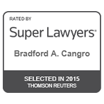 Super Lawyers badge for bradford a. cangro selected in 2015 thomson reuters