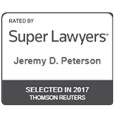 Rated By Super Lawyers | Jeremy D. Peterson | Selected In 2017 Thomson Reuters
